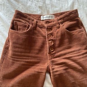 reformation brown corduroy pants
